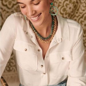 Sezane Davina Shirt in Ecru / Size M